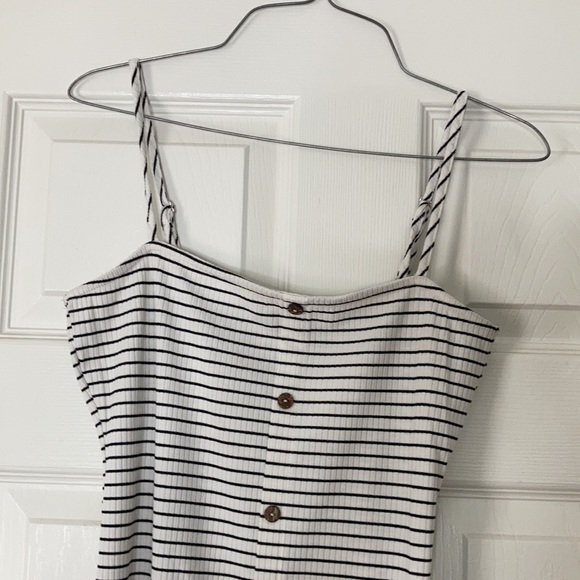 Mind Code black white stripped button up dress - Picture 8 of 17